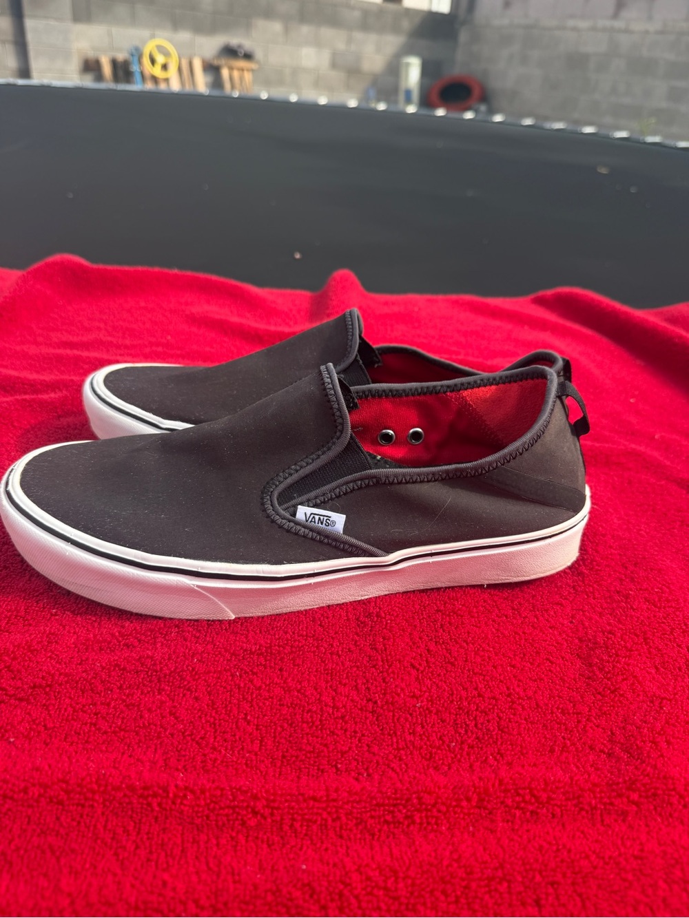Men’s size 10.5 Vans Black Slip-On Canvas Loafers